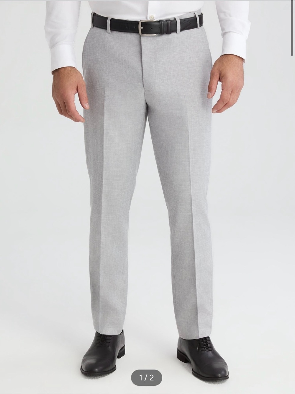 Men's Light Gray Dress Pants - Modern Tailored Fit